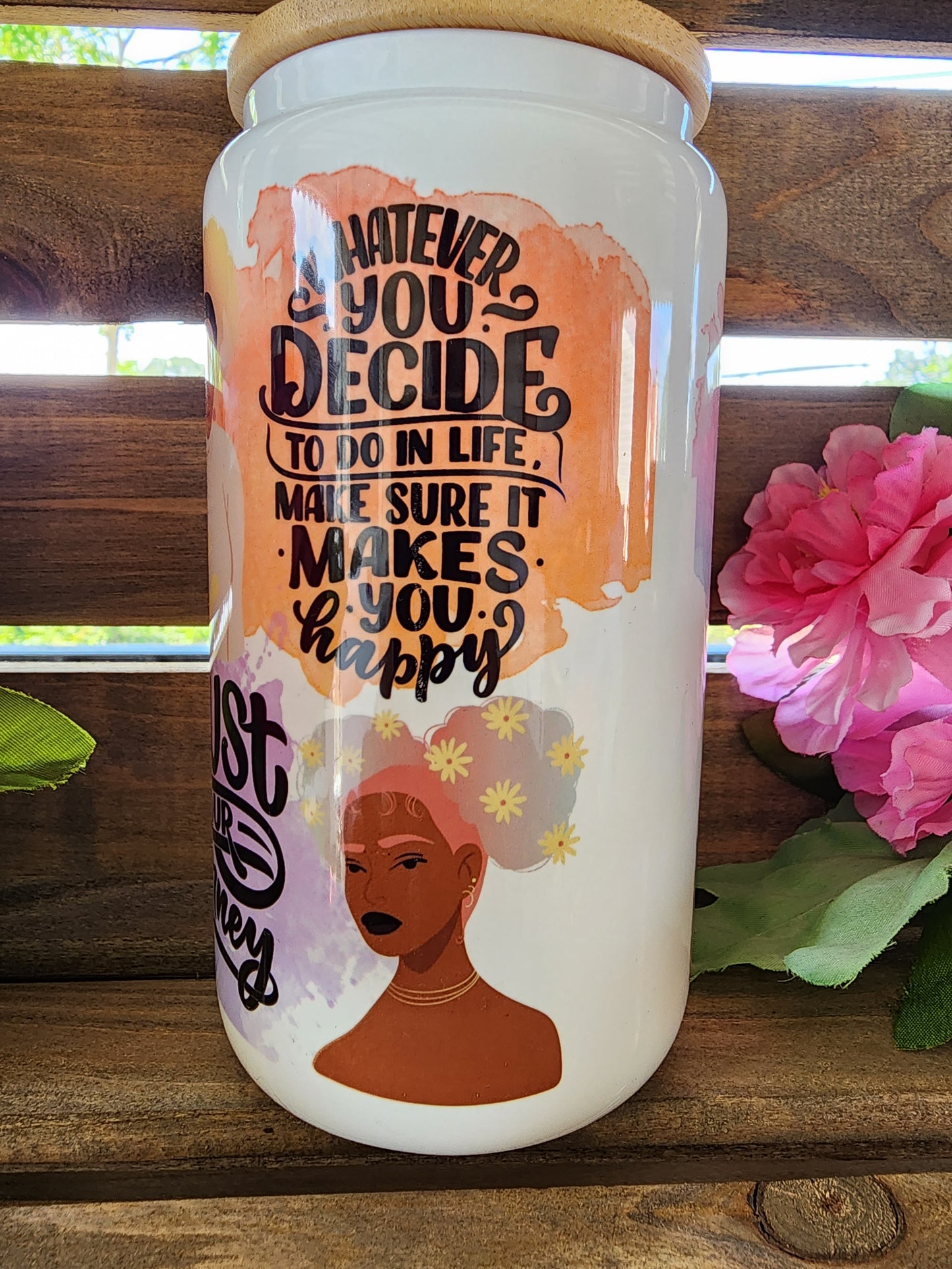 Black Girl Magic Motivational Gen-Z 16oz Beercan Tumbler