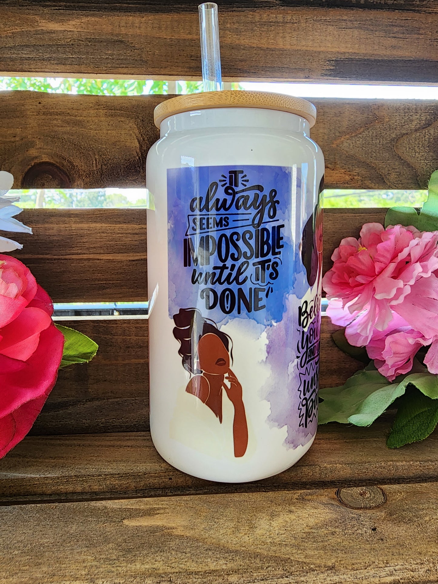 Black Girl Magic Xennial Beercan Glass 16oz Tumbler