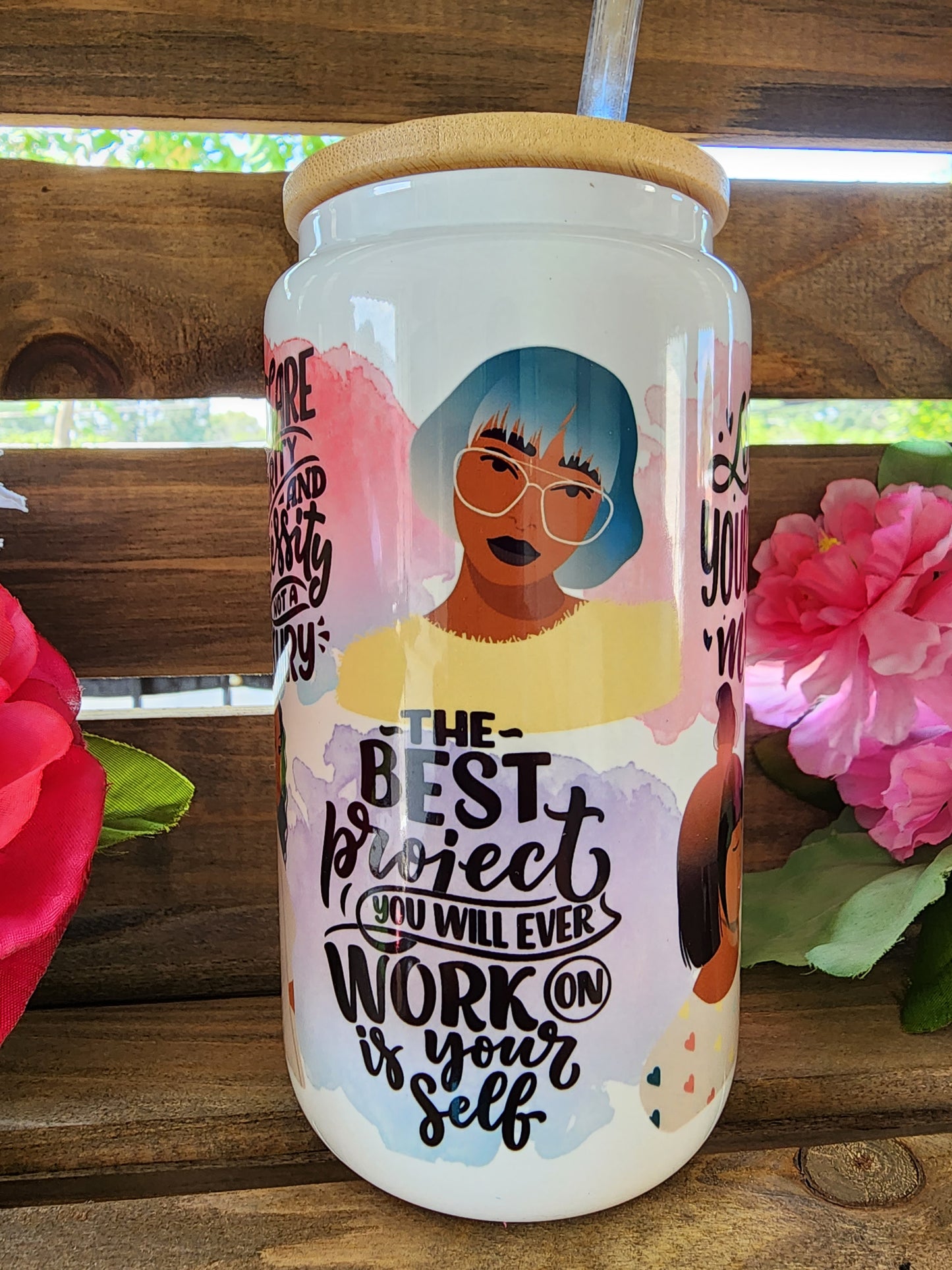 Black Girl Magic Motivational Gen-Z 16oz Beercan Tumbler