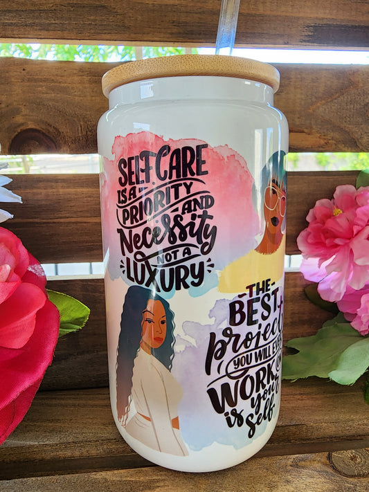 Black Girl Magic Motivational Gen-Z 16oz Beercan Tumbler